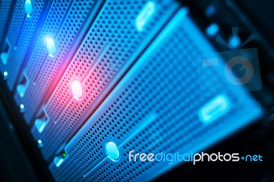 Storage Servers In Data Room Domestic Room Stock Photo