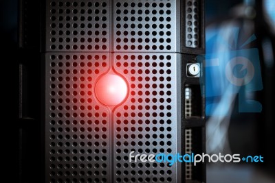 Storage Servers In Data Room Domestic Room Stock Photo