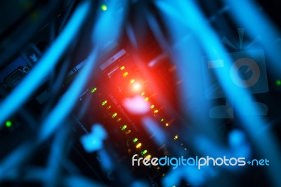 Storage Servers In Data Room Domestic Room Stock Photo