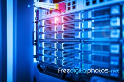 Storage Servers In Data Room Domestic Room Stock Photo