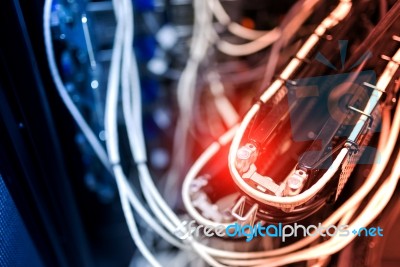 Storage Servers In Data Room Domestic Room Stock Photo