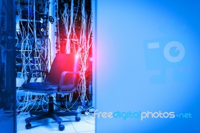 Storage Servers In Data Room Domestic Room Stock Photo