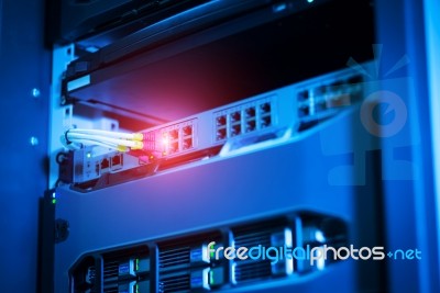 Storage Servers In Data Room Domestic Room Stock Photo