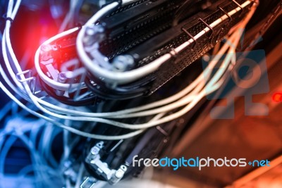 Storage Servers In Data Room Domestic Room Stock Photo