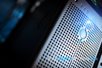 Storage Servers In Data Room Domestic Room Stock Photo