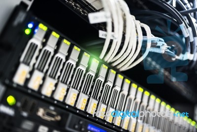 Storage Servers In Data Room Domestic Room Stock Photo