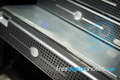 Storage Servers In Data Room Domestic Room Stock Photo