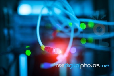 Storage Servers In Data Room Domestic Room Stock Photo