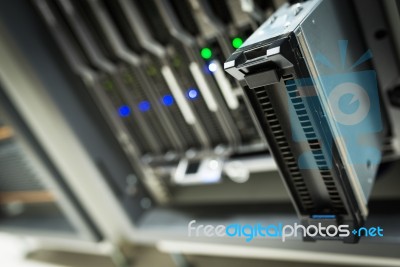 Storage Servers In Data Room Domestic Room Stock Photo