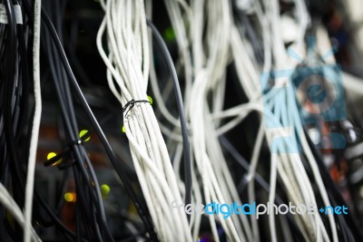 Storage Servers In Data Room Domestic Room Stock Photo