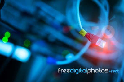 Storage Servers In Data Room Domestic Room Stock Photo