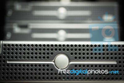 Storage Servers In Data Room Domestic Room Stock Photo