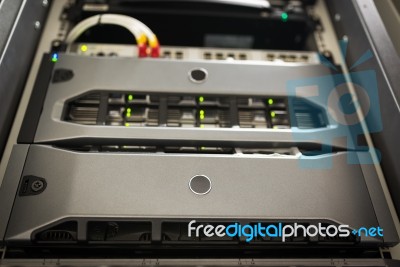 Storage Servers In Data Room Domestic Room Stock Photo