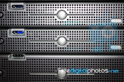 Storage Servers In Data Room Domestic Room Stock Photo