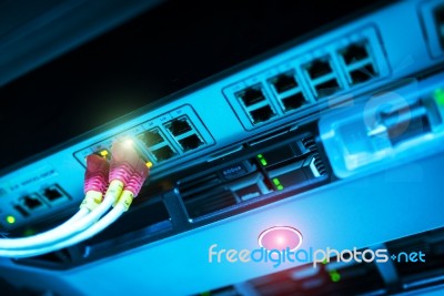 Storage Servers In Data Room Domestic Room Stock Photo