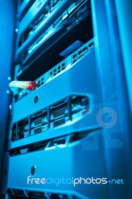 Storage Servers In Data Room Domestic Room Stock Photo