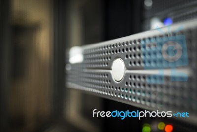 Storage Servers In Data Room Domestic Room Stock Photo