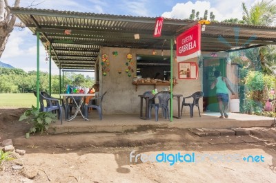 Store By The Road At Countryside In Nicaraggua Stock Photo