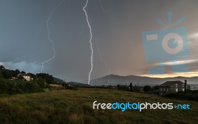 Stormy Afternoon In Barreiros Stock Photo