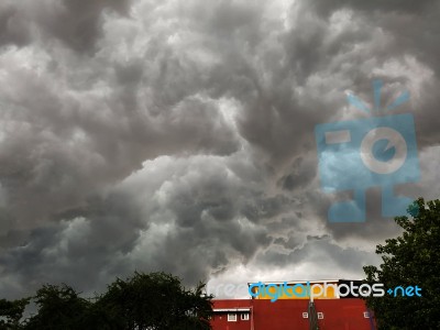 Stormy Clouds Sky Stock Photo