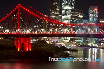 Story Bridge In Brisbane Stock Photo