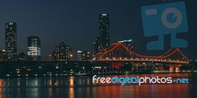 Story Bridge In Brisbane Stock Photo