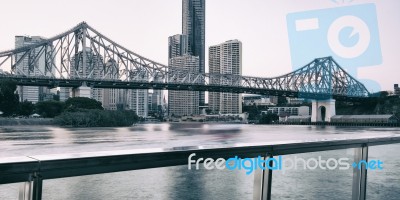 Story Bridge In Brisbane Stock Photo