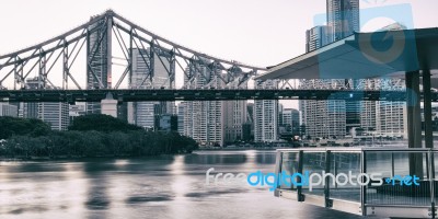 Story Bridge In Brisbane Stock Photo