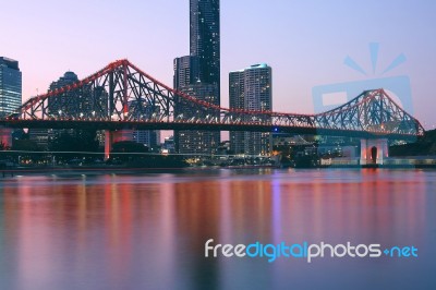 Story Bridge In Brisbane Stock Photo