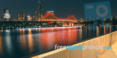 Story Bridge In Brisbane Stock Photo