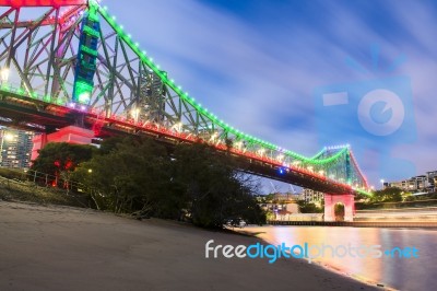 Story Bridge In Brisbane Stock Photo