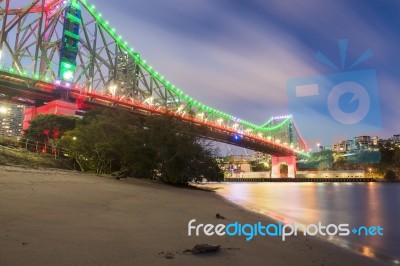 Story Bridge In Brisbane Stock Photo