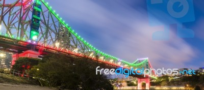 Story Bridge In Brisbane Stock Photo