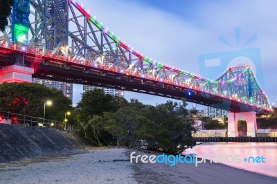 Story Bridge In Brisbane Stock Photo