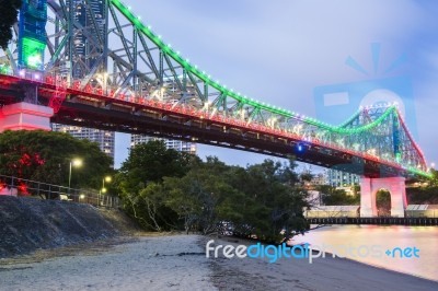 Story Bridge In Brisbane Stock Photo