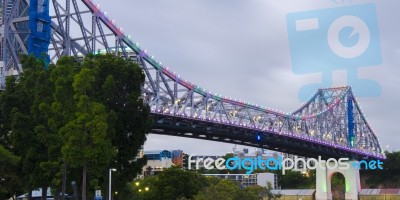 Story Bridge In Brisbane Stock Photo