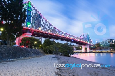 Story Bridge In Brisbane Stock Photo