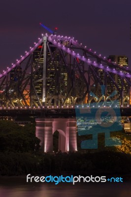 Story Bridge In Brisbane, Queensland Stock Photo