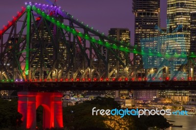 Story Bridge In Brisbane, Queensland Stock Photo