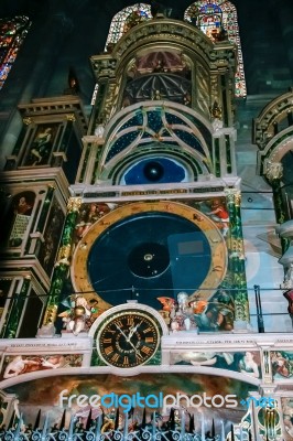 Strasbourg, France/europe - July 17 : Astrological Clock In Stra… Stock Photo