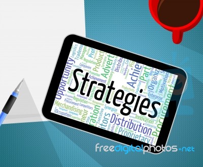 Strategies Word Means Business Strategy And Innovation Stock Image