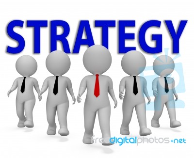 Strategy Businessmen Means Plan Tactics 3d Rendering Stock Image