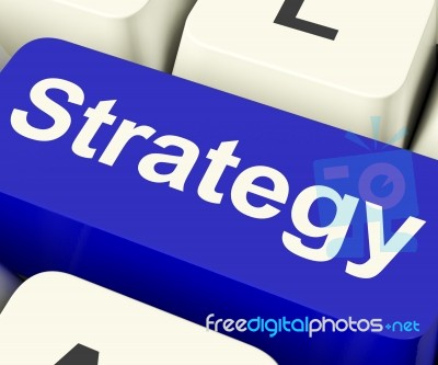 Strategy Computer Key Stock Image