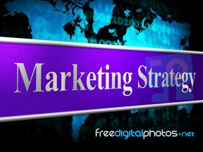 Strategy Marketing Represents Solutions Promotions And Vision Stock Image