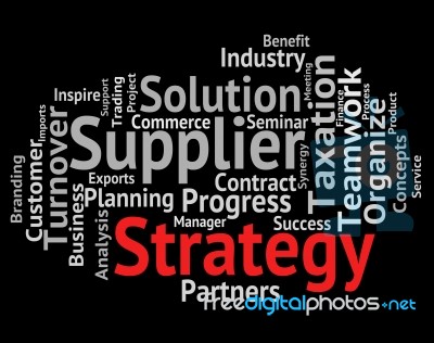 Strategy Word Represents Plans Planning And Innovation Stock Image