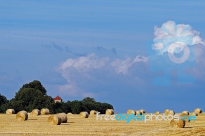 Straw Bales Stock Photo