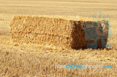 Straw Bales Stock Photo