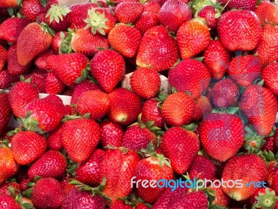 Strawberries For Sale Stock Photo