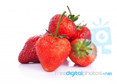 Strawberries Isolated On A White Background Stock Photo