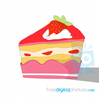 Strawberry Cake Stock Image